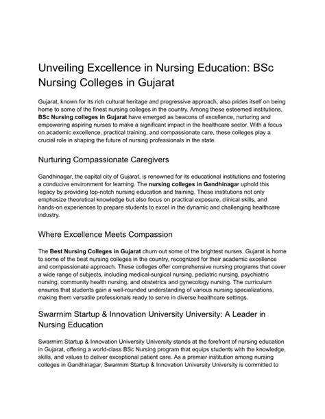 nursing education in Gujarat